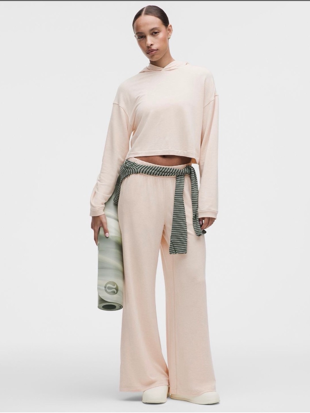 lululemon athletica BeCalm Mid-Rise Wide-Leg Pant in Pink Haze